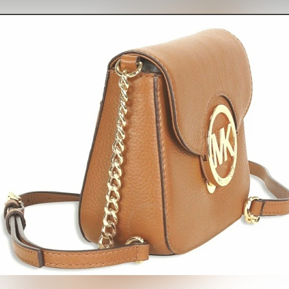 Michael Kors Designer Tan Light Brown Crossbody Purse Handbag